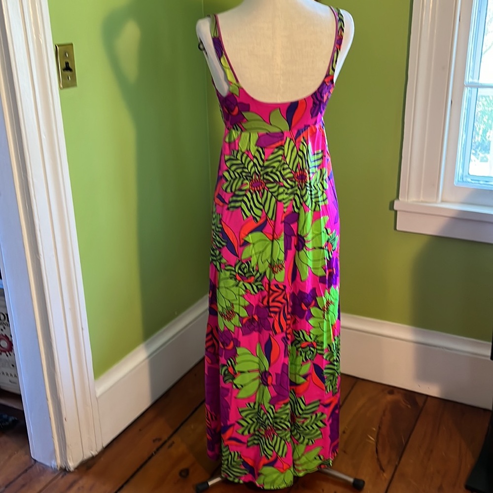 vintage 60s psychedelic jungle nightgown. - Picture 4 of 6